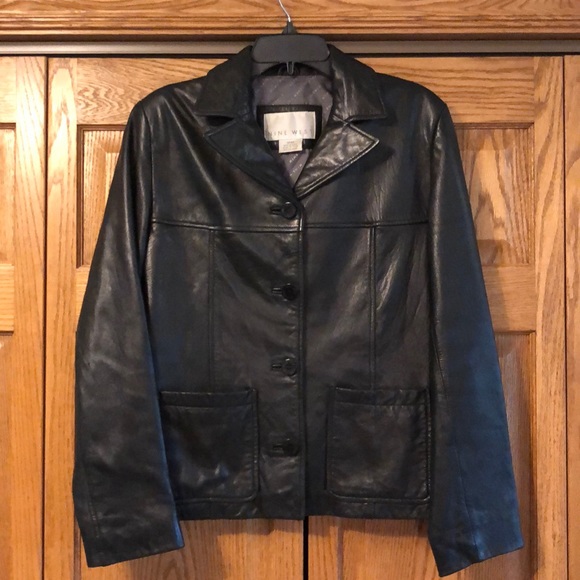 Nine West genuine leather jacket - Picture 1 of 3